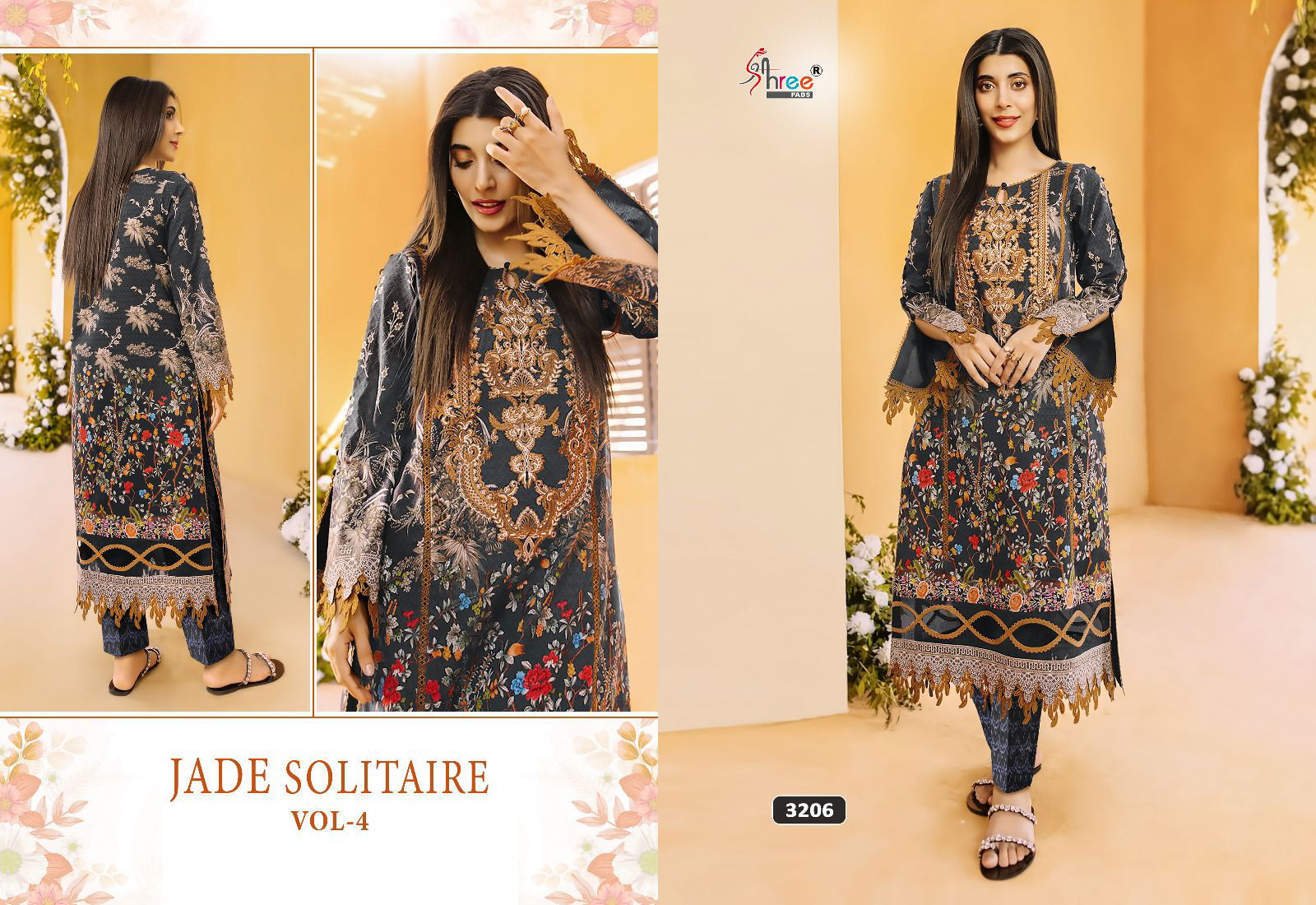 Jade Solitaire Vol 4 Pure Cotton Pakistani Suits Catalog
